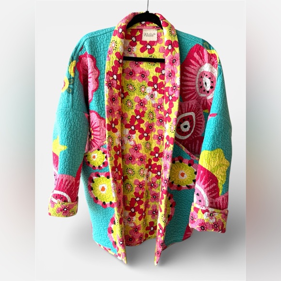 GEMS handmade Jackets & Blazers - Upcycled Quilt Coat • Handmade • S/M • One of a Kind • Slow Fashion